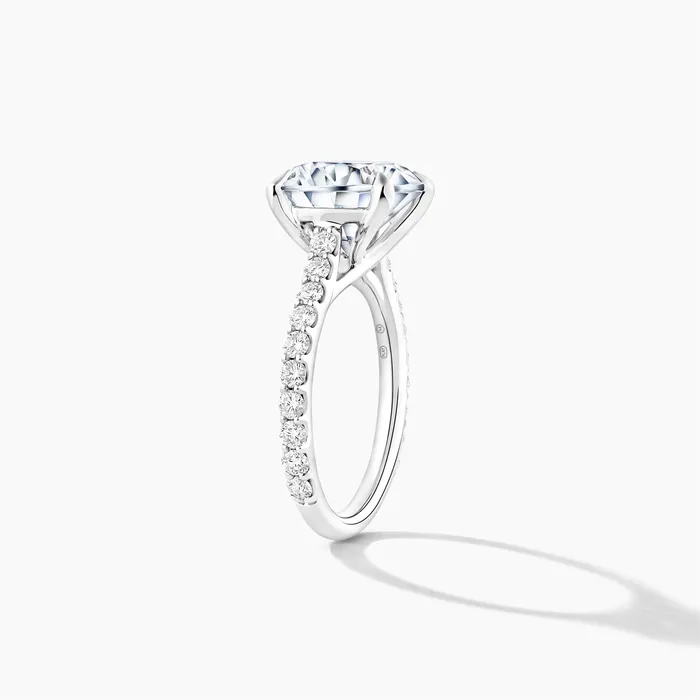 Platinum Diamond Semimount Ring Round Cut Center Engagement Collections Rings Platinum Diamond Semimount Ring Round Cut Center Engagement Collections Rings