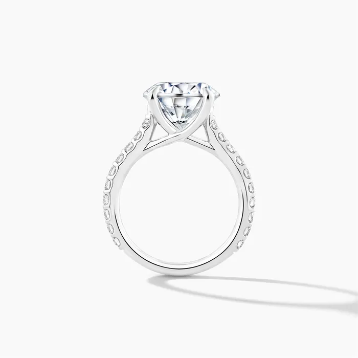 Platinum Diamond Semimount Ring Round Cut Center Engagement Collections Rings Platinum Diamond Semimount Ring Round Cut Center Engagement Collections Rings