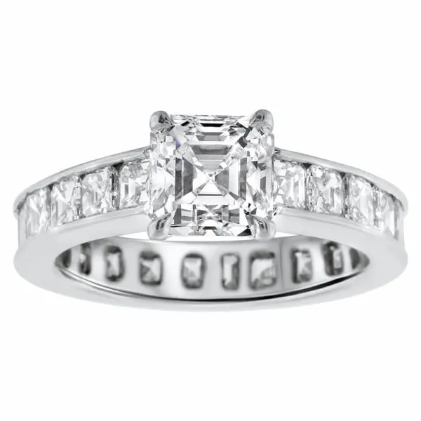 Platinum Engagement Ring With Center Diamond 203ct D Si2 Asscher Cut ENG1715000 Diamond Source NYC Rings Platinum Engagement Ring With Center Diamond 203ct D Si2 Asscher Cut ENG1715000 Diamond Source NYC Rings