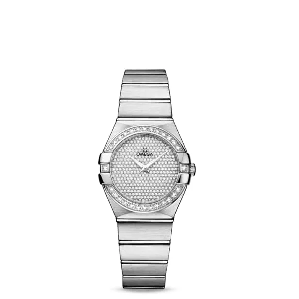 PreStyled Sets Omega Omega Constellation 27mm Watch Ref 12355276099001 18K White Gold Pave Diamond Dial Diamond Bezel 18K White Gold Bracelet PreStyled Sets Omega Omega Constellation 27mm Watch Ref 12355276099001 18K White Gold Pave Diamond Dial Diamond Bezel 18K White Gold Bracelet
