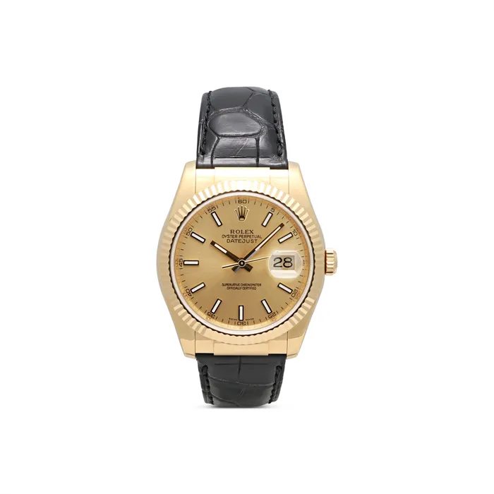 Preowned Rolex PreStyled Sets Rolex Datejust 36 18K Yellow Gold Champagne Dial Preowned Preowned Rolex PreStyled Sets Rolex Datejust 36 18K Yellow Gold Champagne Dial Preowned
