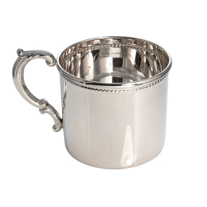 Rings Croghans Sterling Silver Beaded Edge Baby Cup