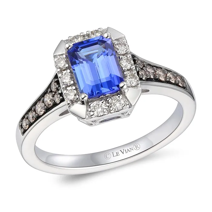 Rings Le Vian Le Vian 14K Vanilla Gold Blueberry Tanzanite and Chocolate and Vanilla Diamond Ring Rings Le Vian Le Vian 14K Vanilla Gold Blueberry Tanzanite and Chocolate and Vanilla Diamond Ring