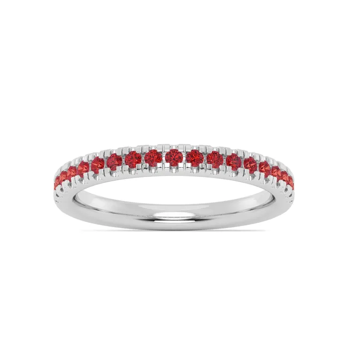 Rings Meierotto Jewelers 14K White Gold Ruby Band