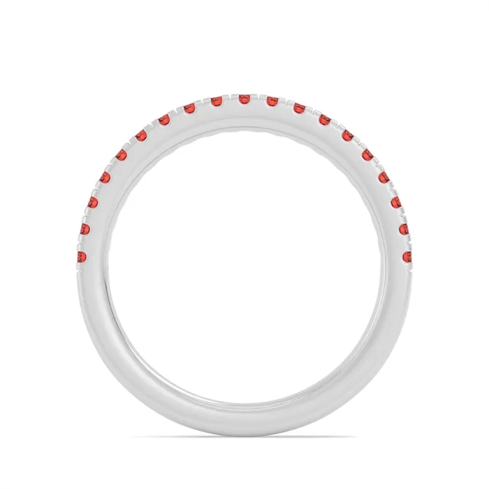 Rings Meierotto Jewelers 14K White Gold Ruby Band