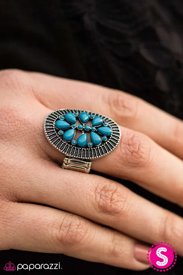 Rings Paparazzi Jewelry Paparazzi Ring Autumn Adornment Blue