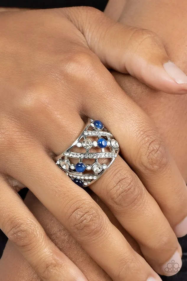 Rings Paparazzi Jewelry Paparazzi Ring Bubbles for Brunch Blue