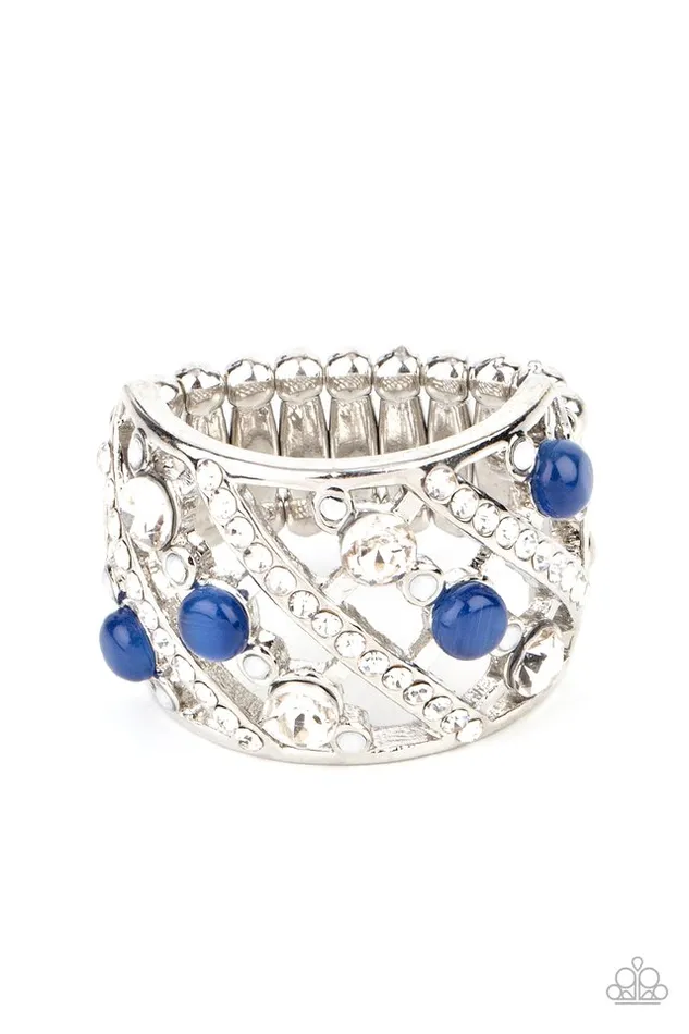 Rings Paparazzi Jewelry Paparazzi Ring Bubbles for Brunch Blue