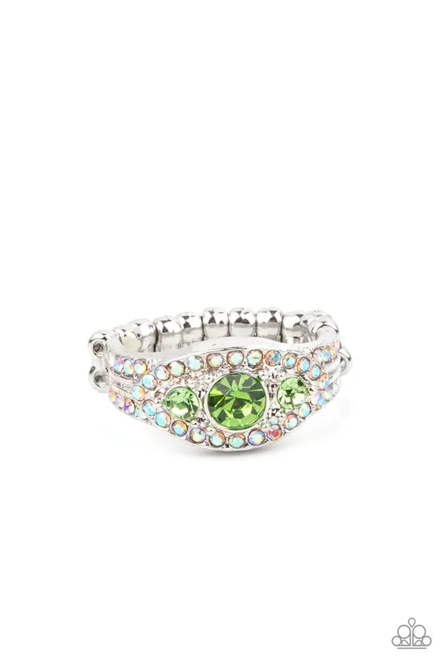 Rings Paparazzi Jewelry Paparazzi Ring Celestial Crowns Green Rings Paparazzi Jewelry Paparazzi Ring Celestial Crowns Green