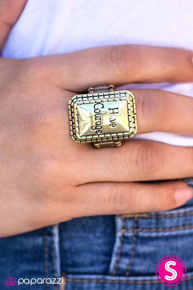 Rings Paparazzi Jewelry Paparazzi Ring Have Courage Brass