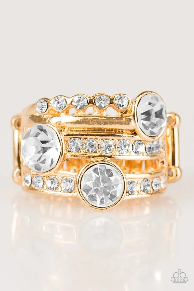 Rings Paparazzi Jewelry Paparazzi Ring Hollywood Glamour Gold