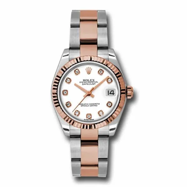 Rolex Bracelets Rolex Datejust 31mm Ref 178271 wdo White Diamond Dial Two Tone Stainless Steel 18K Rose Gold Oyster Bracelet Womens Watch Rolex Bracelets Rolex Datejust 31mm Ref 178271 wdo White Diamond Dial Two Tone Stainless Steel 18K Rose Gold Oyster Bracelet Womens Watch