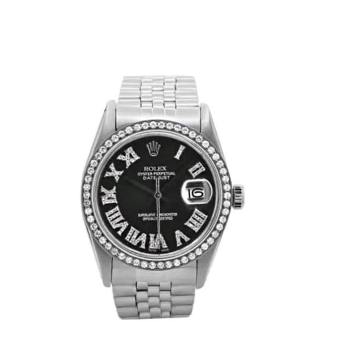 Rolex Bracelets Rolex Datejust 36mm Ref 1601 Black Diamond Dial Stainless Steel Jubilee Bracelet Watch Rolex Bracelets Rolex Datejust 36mm Ref 1601 Black Diamond Dial Stainless Steel Jubilee Bracelet Watch