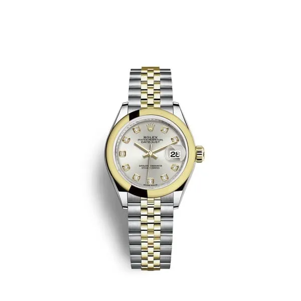 Rolex LadyDatejust 28mm Ref 2791630007 Silver Diamond Dial Two Tone Stainless Steel 18K Yellow Gold Jubilee Bracelet Womens Watch Rolex Bracelets Rolex LadyDatejust 28mm Ref 2791630007 Silver Diamond Dial Two Tone Stainless Steel 18K Yellow Gold Jubilee Bracelet Womens Watch Rolex Bracelets