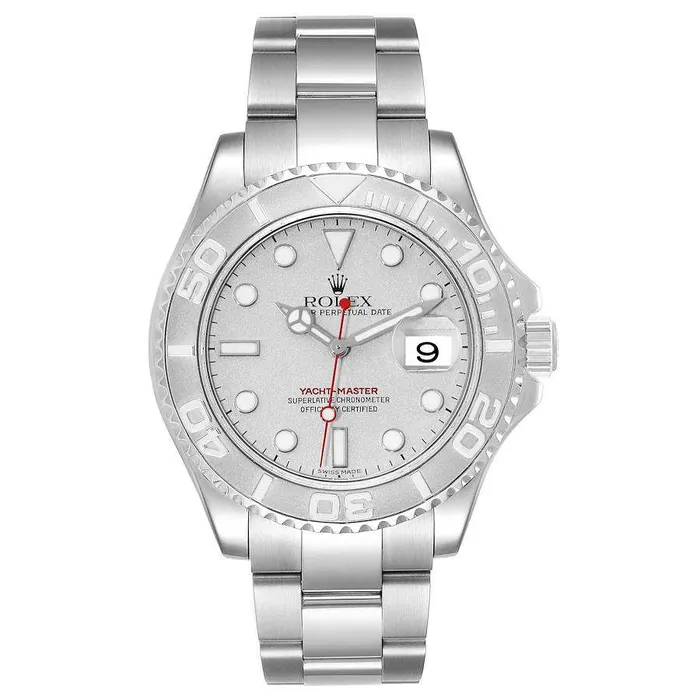 Rolex Yachtmaster 40mm Ref ROL50011 Silver Dial Stainless Steel Oyster Bracelet Mens Watch Rolex Bracelets Rolex Yachtmaster 40mm Ref ROL50011 Silver Dial Stainless Steel Oyster Bracelet Mens Watch Rolex Bracelets