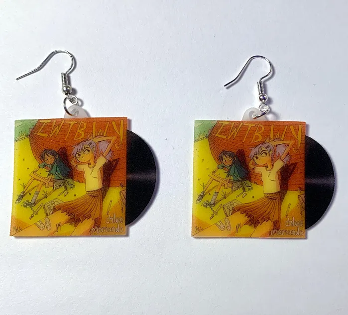 Sam Makes Things Earrings Chloe Moriondo Collection of Vinyl Albums Handmade Earrings Sam Makes Things Earrings Chloe Moriondo Collection of Vinyl Albums Handmade Earrings