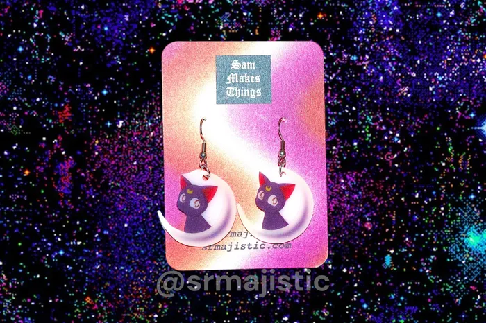 Sam Makes Things Earrings READY TO SHIP Anime Themed Handmade Earrings