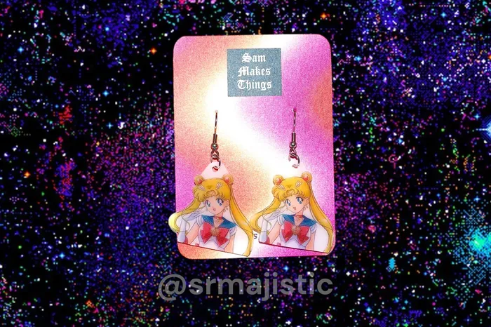 Sam Makes Things Earrings READY TO SHIP Anime Themed Handmade Earrings