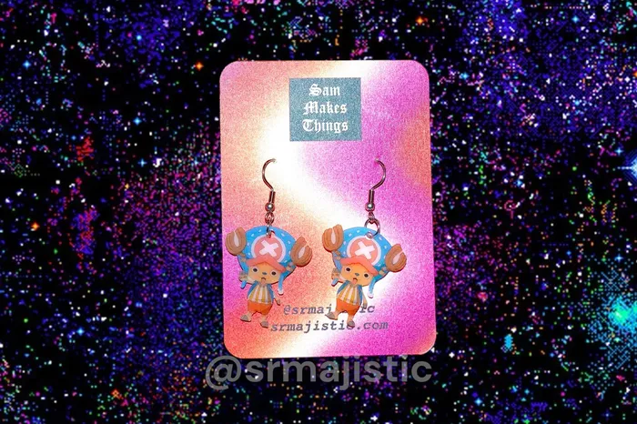Sam Makes Things Earrings READY TO SHIP Anime Themed Handmade Earrings