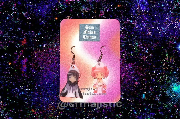 Sam Makes Things Earrings READY TO SHIP Anime Themed Handmade Earrings