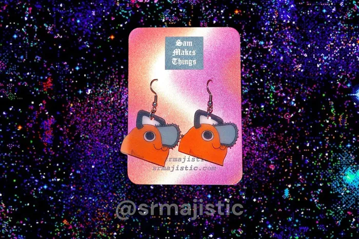 Sam Makes Things Earrings READY TO SHIP Anime Themed Handmade Earrings