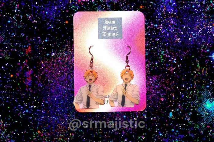 Sam Makes Things Earrings READY TO SHIP Anime Themed Handmade Earrings