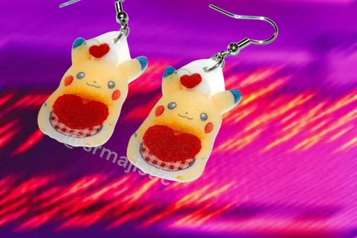 Sam Makes Things Earrings READY TO SHIP Pokmon Center Valentines Day Pikachu Plush 2D Pokmon Character Handmade Earrings Sam Makes Things Earrings READY TO SHIP Pokmon Center Valentines Day Pikachu Plush 2D Pokmon Character Handmade Earrings