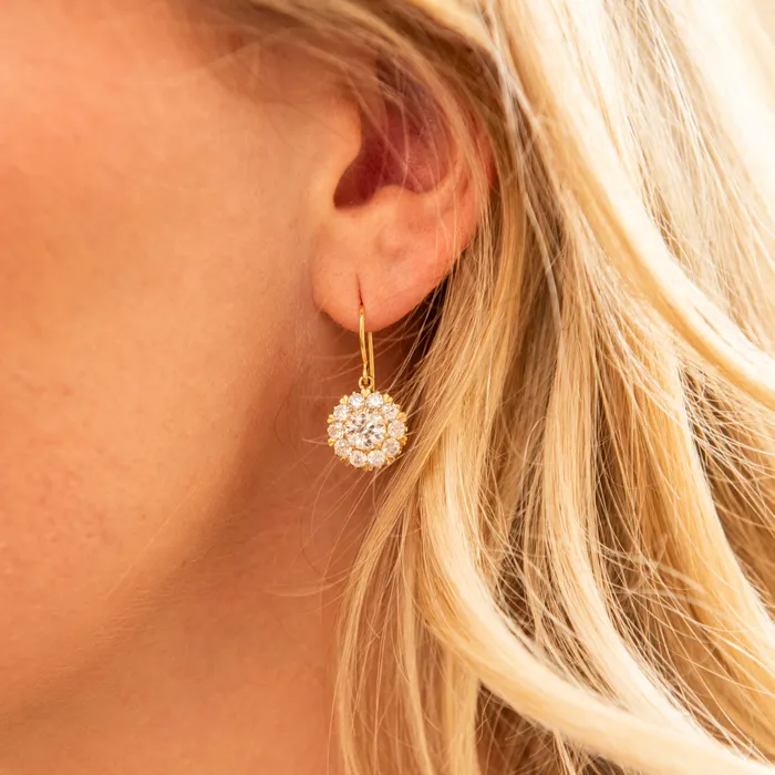 Single Stone Talia Drop Earrings Single Stone Earrings