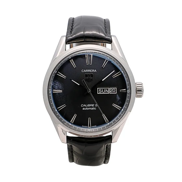 Tag Heuer Tag Heuer Carrera Calibre 5 Stainless Steel Black Dial 41mm Automatic Preowned Bracelets