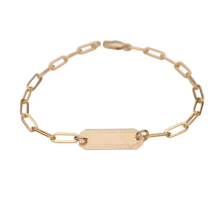 TheRoseGypsy Bracelets Gold Filled Rectangle ID Bracelet