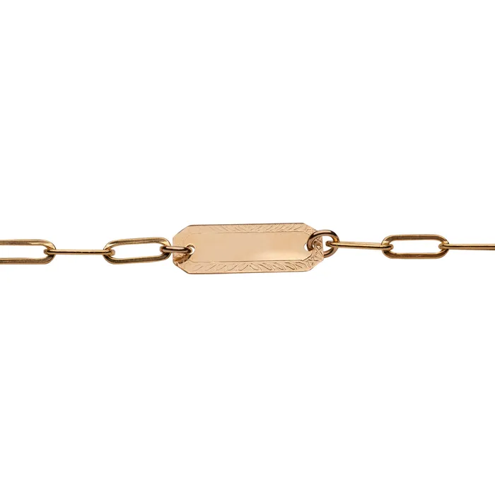 TheRoseGypsy Bracelets Gold Filled Rectangle ID Bracelet