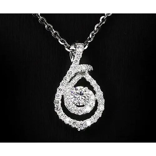 150 Carats Round Natural Earth Mined Diamond Twirl Style Pendant White Gold Jewelry GB Necklaces 150 Carats Round Natural Earth Mined Diamond Twirl Style Pendant White Gold Jewelry GB Necklaces