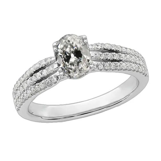 14K Gold Oval Old Miner Natural Earth Mined Diamond Ring Triple Row Accents 5 Carats HarryChadEntcom Rings 14K Gold Oval Old Miner Natural Earth Mined Diamond Ring Triple Row Accents 5 Carats HarryChadEntcom Rings