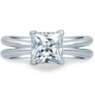 250 Ct Princess Cut Natural Earth Mined Diamond Solitaire Engagement Ring 4 Prongs GB Rings 250 Ct Princess Cut Natural Earth Mined Diamond Solitaire Engagement Ring 4 Prongs GB Rings