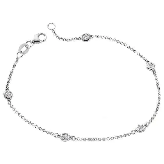 2 Carat Natural Earth Mined Diamond By The Yard Bracelet GB Bracelets