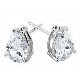 2 Carats Pear Cut Natural Earth Mined Diamond Stud Women Earring Solid Gold 14K GB Earrings 2 Carats Pear Cut Natural Earth Mined Diamond Stud Women Earring Solid Gold 14K GB Earrings