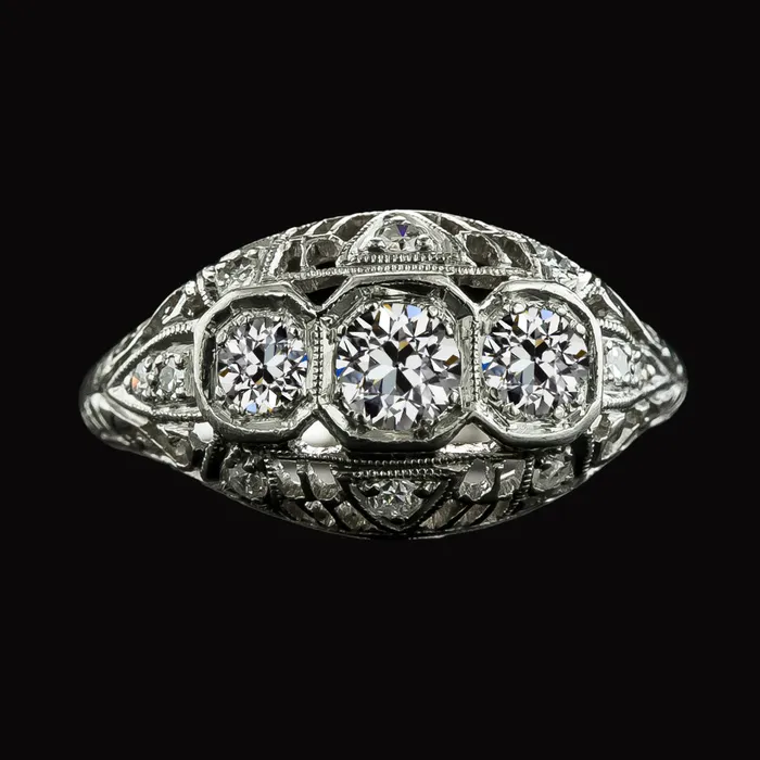 2 Carats Round Old Miner Natural Earth Mined Diamond Anniversary Ring Vintage Style HarryChadEntcom Rings 2 Carats Round Old Miner Natural Earth Mined Diamond Anniversary Ring Vintage Style HarryChadEntcom Rings