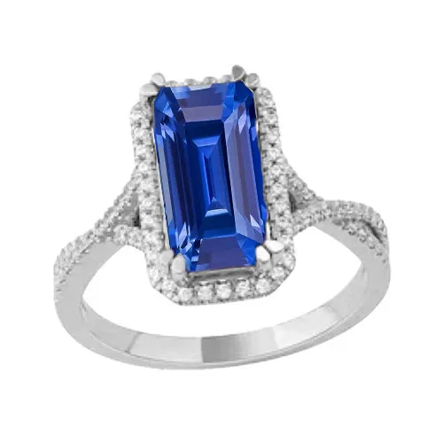 4 Carats Halo Emerald Sri Lankan Sapphire Natural Earth Mined Diamond Ring Gold HarryChadEntcom Rings 4 Carats Halo Emerald Sri Lankan Sapphire Natural Earth Mined Diamond Ring Gold HarryChadEntcom Rings