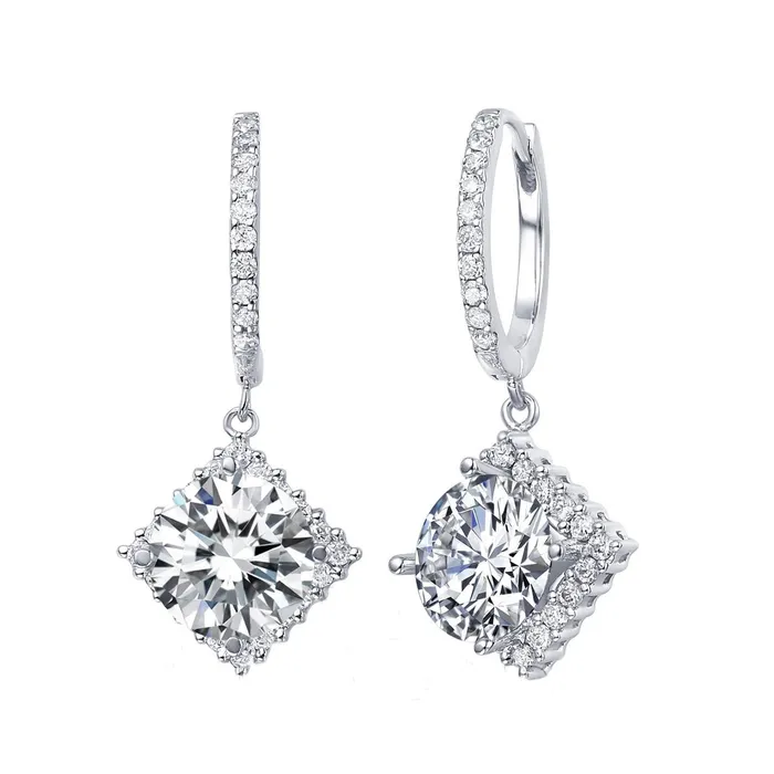 530 Carats Round Cut Genuine Natural Earth Mined Diamonds Women Dangle Earrings White Gold GB Earrings 530 Carats Round Cut Genuine Natural Earth Mined Diamonds Women Dangle Earrings White Gold GB Earrings