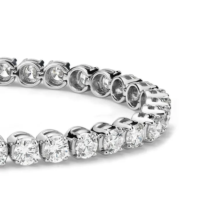 6 Carats Round Sparkling Real Natural Earth Mined Diamonds Bracelet White Gold 14K GB Bracelets 6 Carats Round Sparkling Real Natural Earth Mined Diamonds Bracelet White Gold 14K GB Bracelets