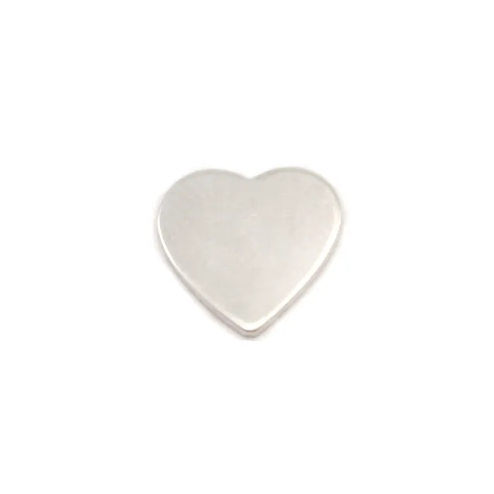AP Necklaces Sterling Silver Chubby Heart Solderable Accent 7mm 27 24 Gauge Pack of 5
