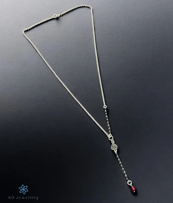 Bharati Necklaces The Vinila Silver Lariat Mangalsutra Necklace