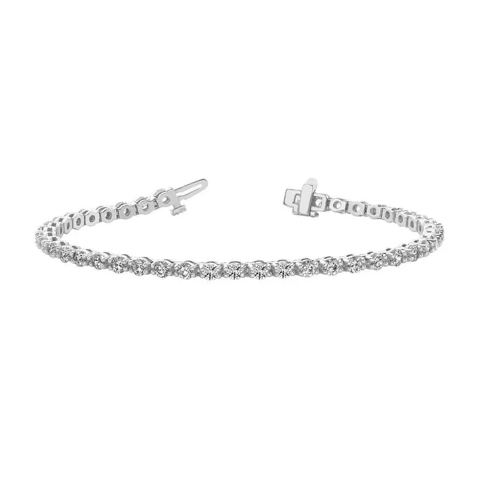 Bracelets GB 1050 Ct Round Cut Real Natural Earth Mined Diamonds Tennis Bracelet White Gold 14K Jewelry Bracelets GB 1050 Ct Round Cut Real Natural Earth Mined Diamonds Tennis Bracelet White Gold 14K Jewelry