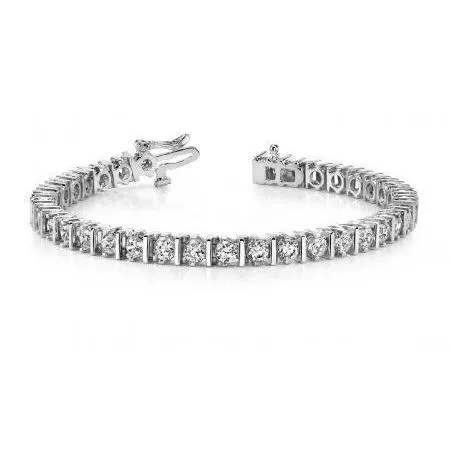 Bracelets GB 2 Prong Set Round Natural Earth Mined Diamond Tennis Bracelet 760 Carats Gold White 14K Bracelets GB 2 Prong Set Round Natural Earth Mined Diamond Tennis Bracelet 760 Carats Gold White 14K