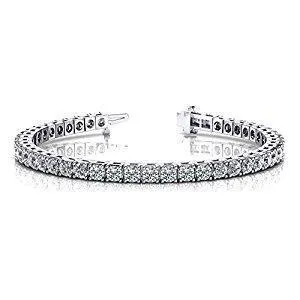 Bracelets GB 950 Carats Round Natural Earth Mined Diamond Tennis Bracelet WG 14K Bracelets GB 950 Carats Round Natural Earth Mined Diamond Tennis Bracelet WG 14K