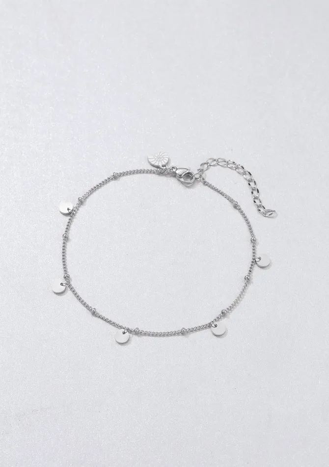 Circles Bobble Chain Anklet Silver Hey Happiness Necklaces Circles Bobble Chain Anklet Silver Hey Happiness Necklaces