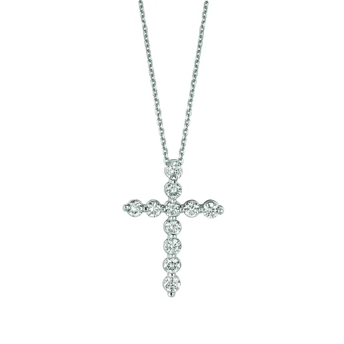 Cross Natural Earth Mined Diamond Necklace Pendant 110 Carats 14K White Gold GB Necklaces Cross Natural Earth Mined Diamond Necklace Pendant 110 Carats 14K White Gold GB Necklaces