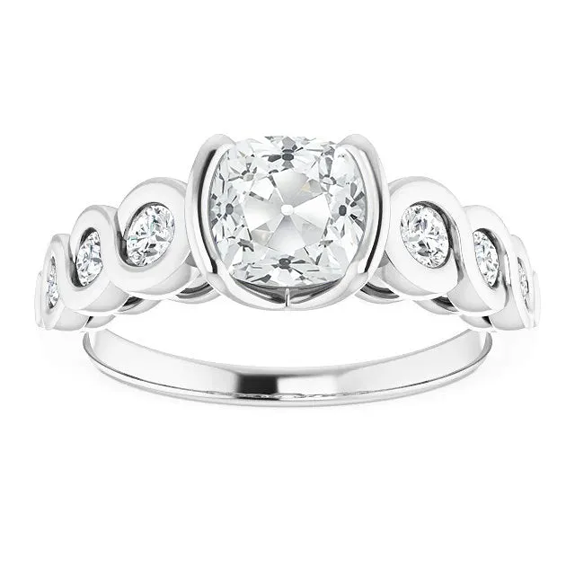 Cushion Old Cut Natural Earth Mined Diamond Anniversary Ring Infinity Style 450 Carats HarryChadEntcom Rings Cushion Old Cut Natural Earth Mined Diamond Anniversary Ring Infinity Style 450 Carats HarryChadEntcom Rings