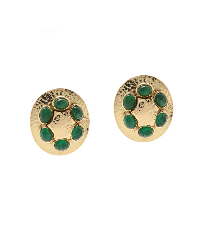 David Webb Emerald Earrings Earrings