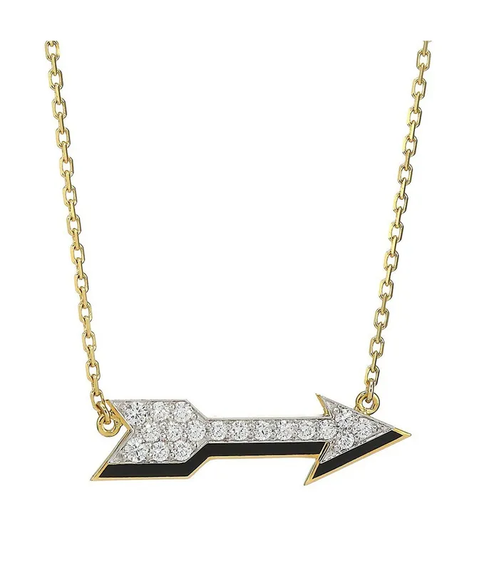 David Webb Workshop Arrow Necklace Black Enamel Necklaces